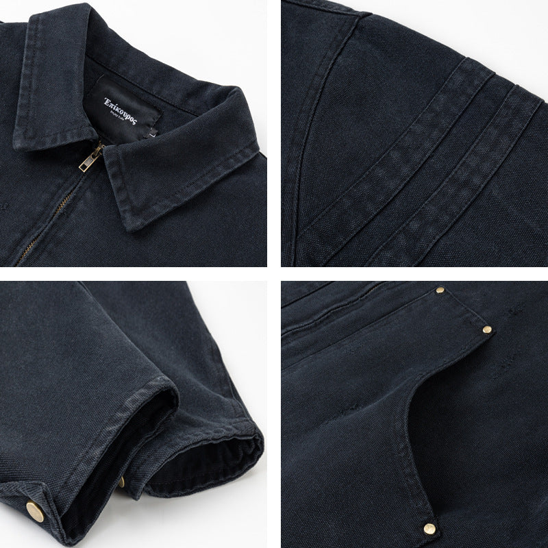 2026 Men's Barnwind Heavy Canvas Washed Distressed Cleanfit Workwear Jacket