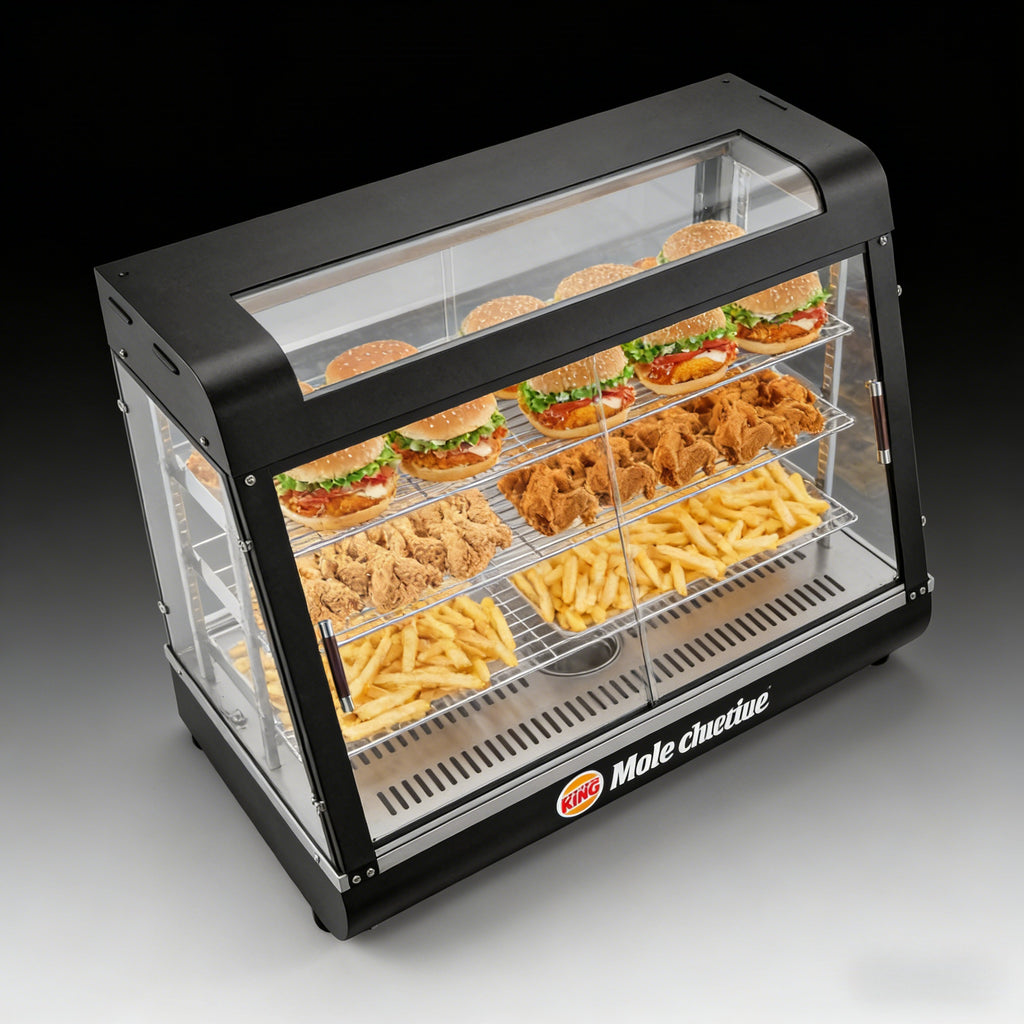 2026 3-Tier 35" 1500W 110V Hot Food Warmer Display Case Countertop