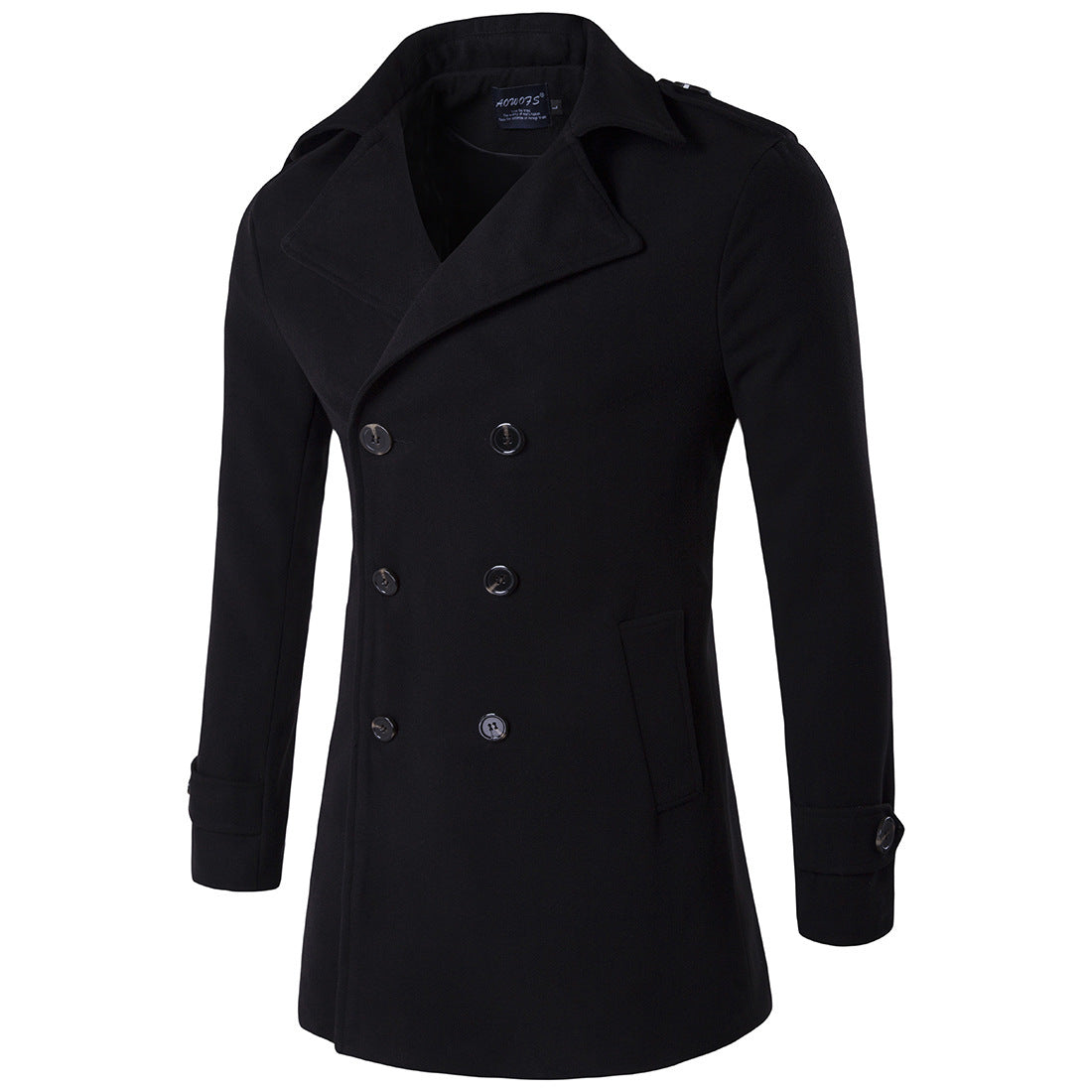 Trench-coat croisé élégant hiver classique pour homme