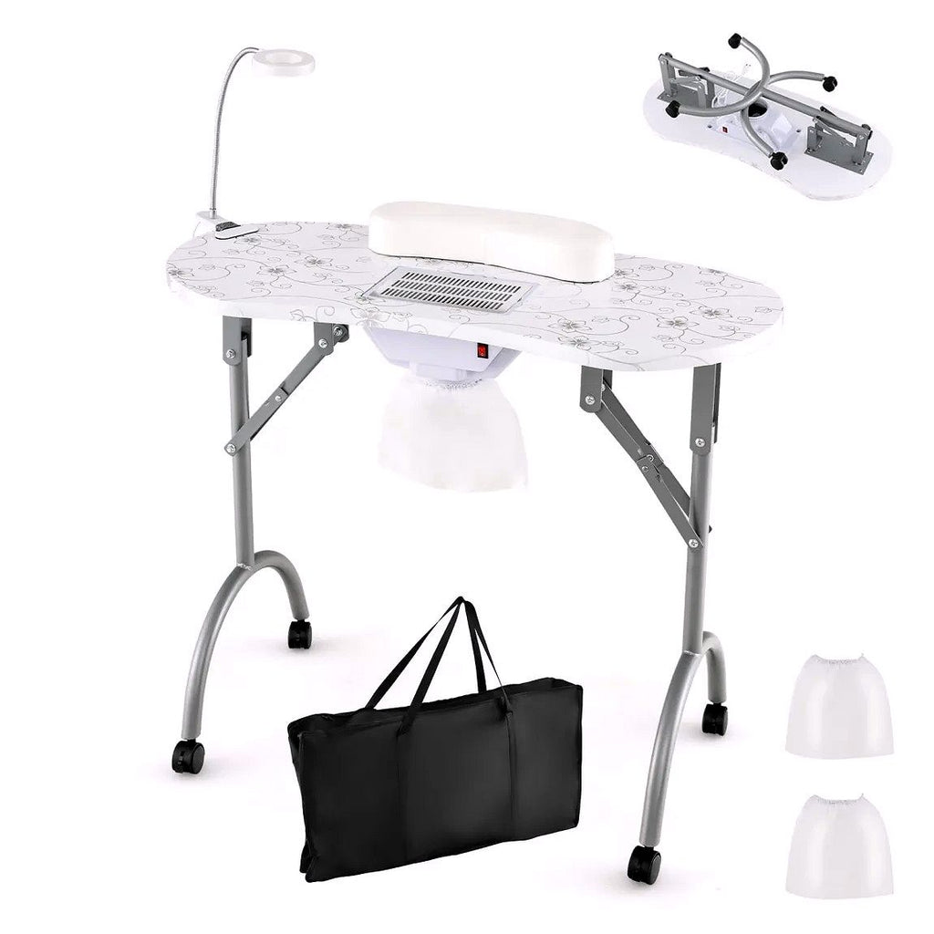 2026 Table de manucure portable LDAILY avec aspirateur électrique de poussière