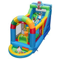 2026 Château Gonflable pour 4 Enfants avec 2 Toboggans Tunnels Zone de Rebond Escalade Obstacles Maison de Jeu avec Souffleur de 680 W