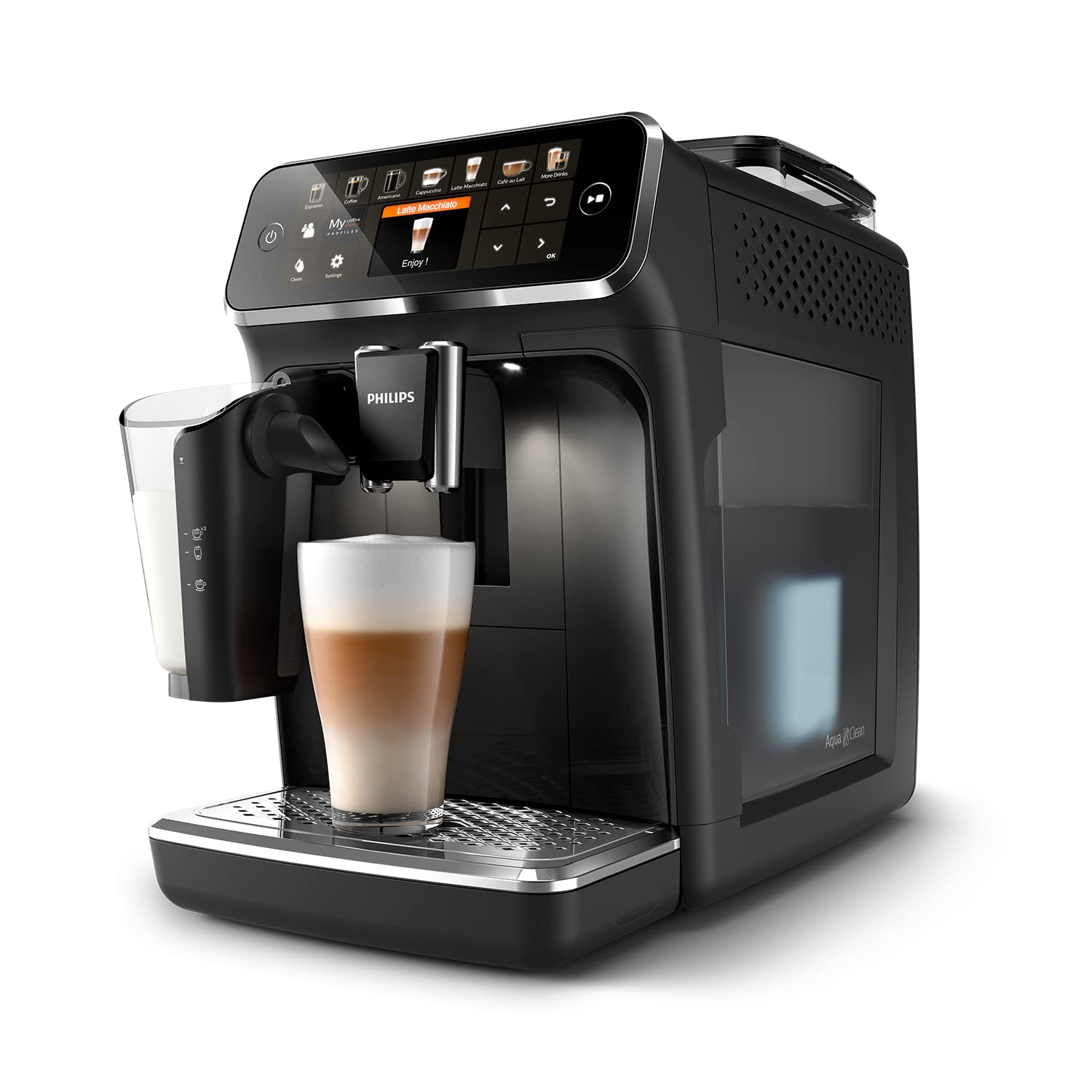 2026 Philips Série 5400 Machine Expresso - Café à Grain - LatteGo Mousseur à Lait, 12 Spécialités de Café, Affichage Intuitif, 4 Profils Utilisateur, Noir (EP5441/50)