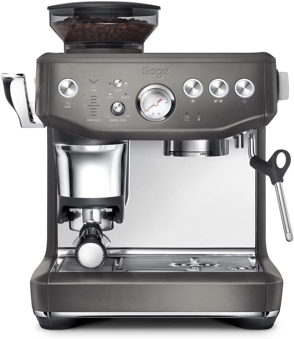 2026 2025 Machine à Café Expresso avec Broyeur Intégré & Mousseur à Lait – Sage Barista Express Impress – Acier Inoxydable Brossé, Expérience Barista à Domicile