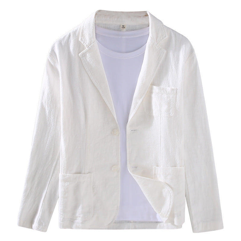 Veste en ramie décontracté chic printemps automne pour homme