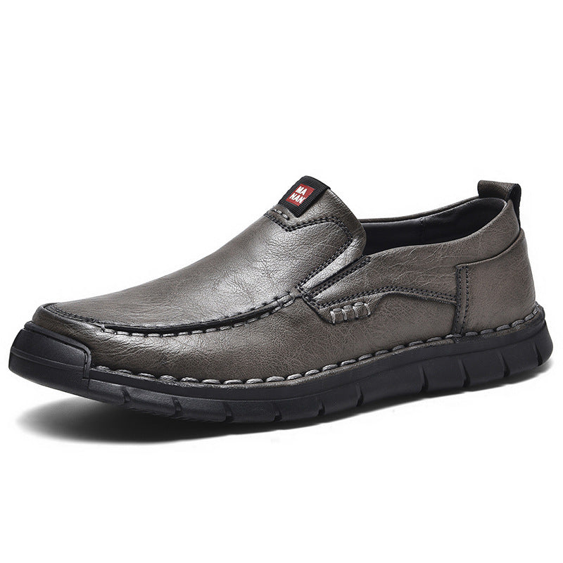 Chaussures confortable en cuir souple décontracté pour homme
