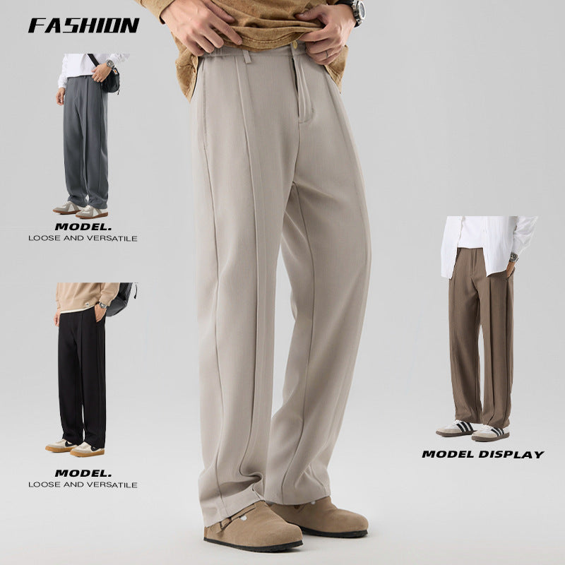Pantalon polyvalent coupe ample droit décontracté fluide pour homme