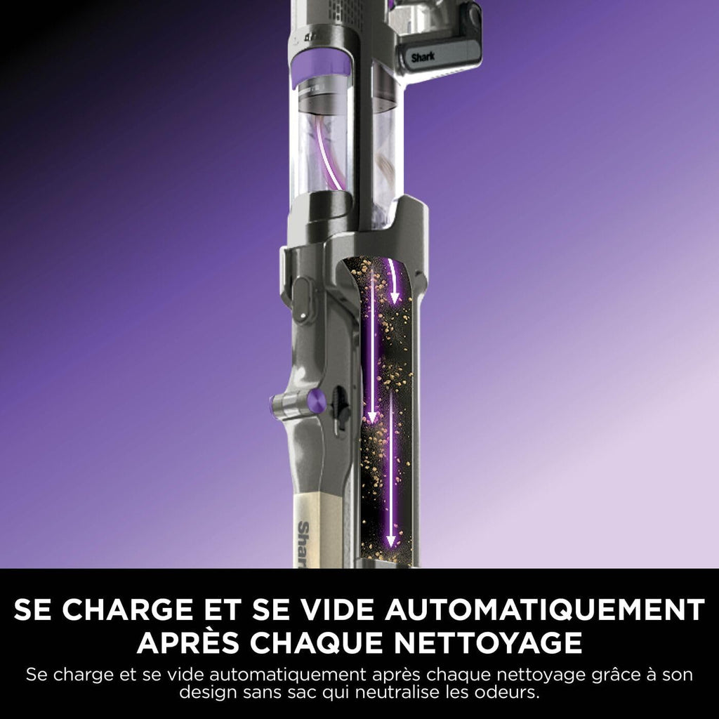 2026 Shark Detect Clean & Empty IW3612AMZEU, Aspirateur sans Fil, Blanc, 240 W, 2 liters