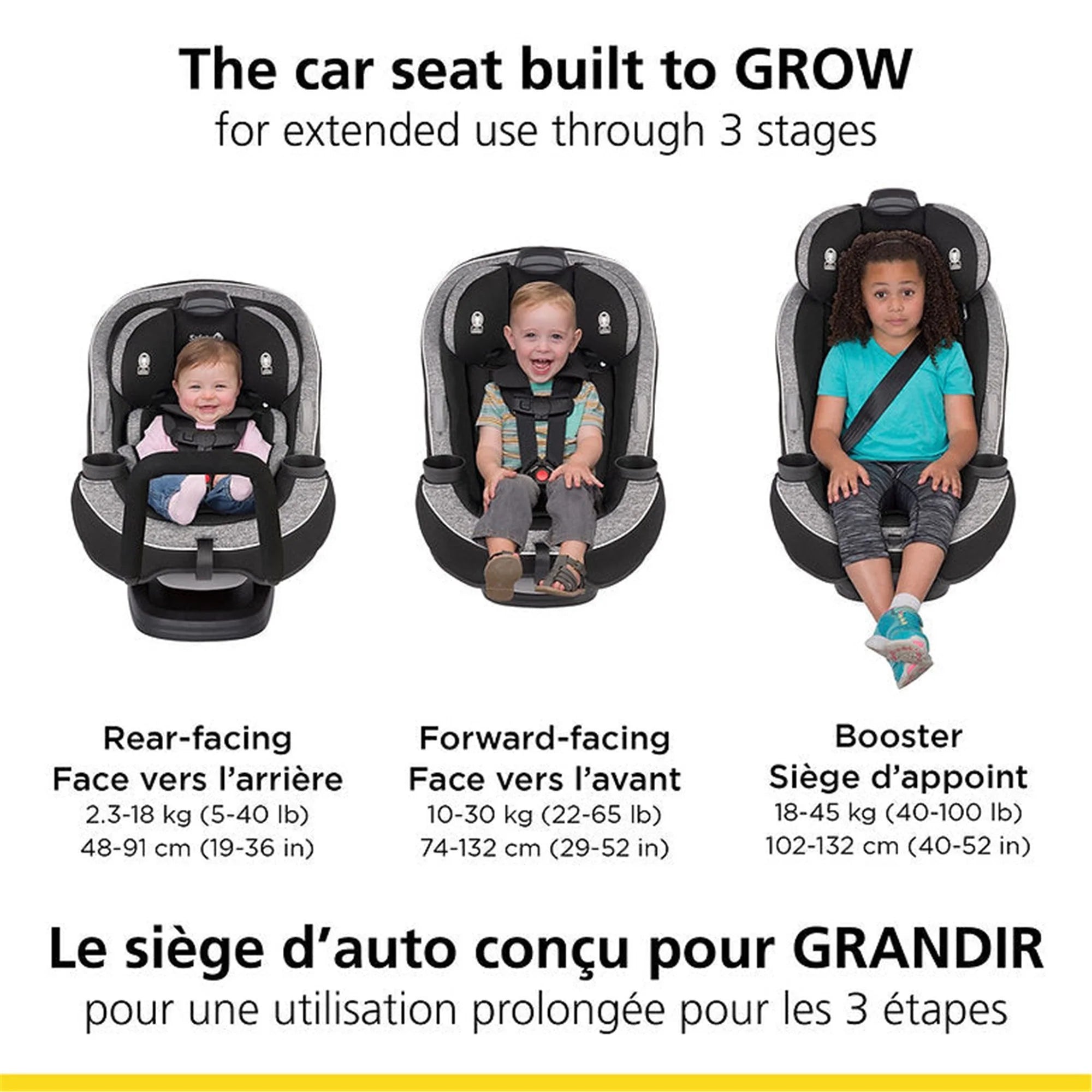 2026 2025 Siège Auto Convertible Tout-en-Un Safety 1st Grow and Go ARB
