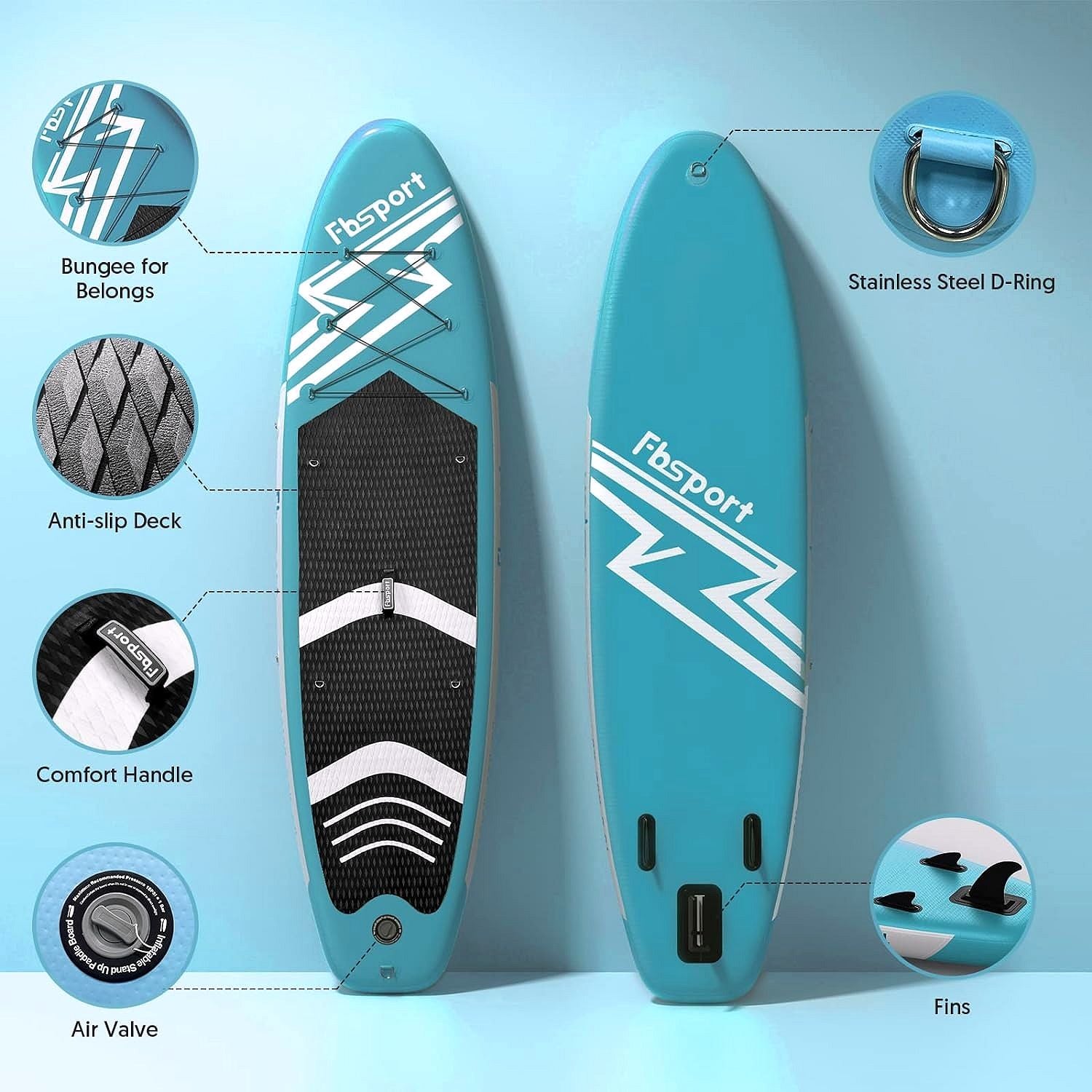 2026 Premium Stand Up Paddle Board, Yoga Board with Durable SUP Accessories & Carry Bag | Wide Stance, Surf Control, Non-Slip Deck, Leash, Paddle and Pump for Youth & Adult