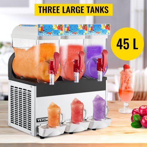 2026 Commercial 3 réservoirs boisson congelée Slush Slushy faire Machine Smoothie Maker 45L