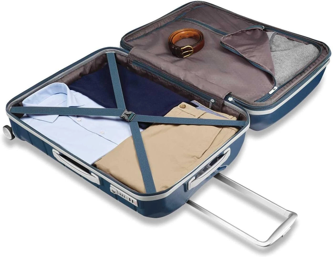 2026 2025 Valise Samsonite Extensible à Double Roues Pivotantes 21" avec Poches de Séparation