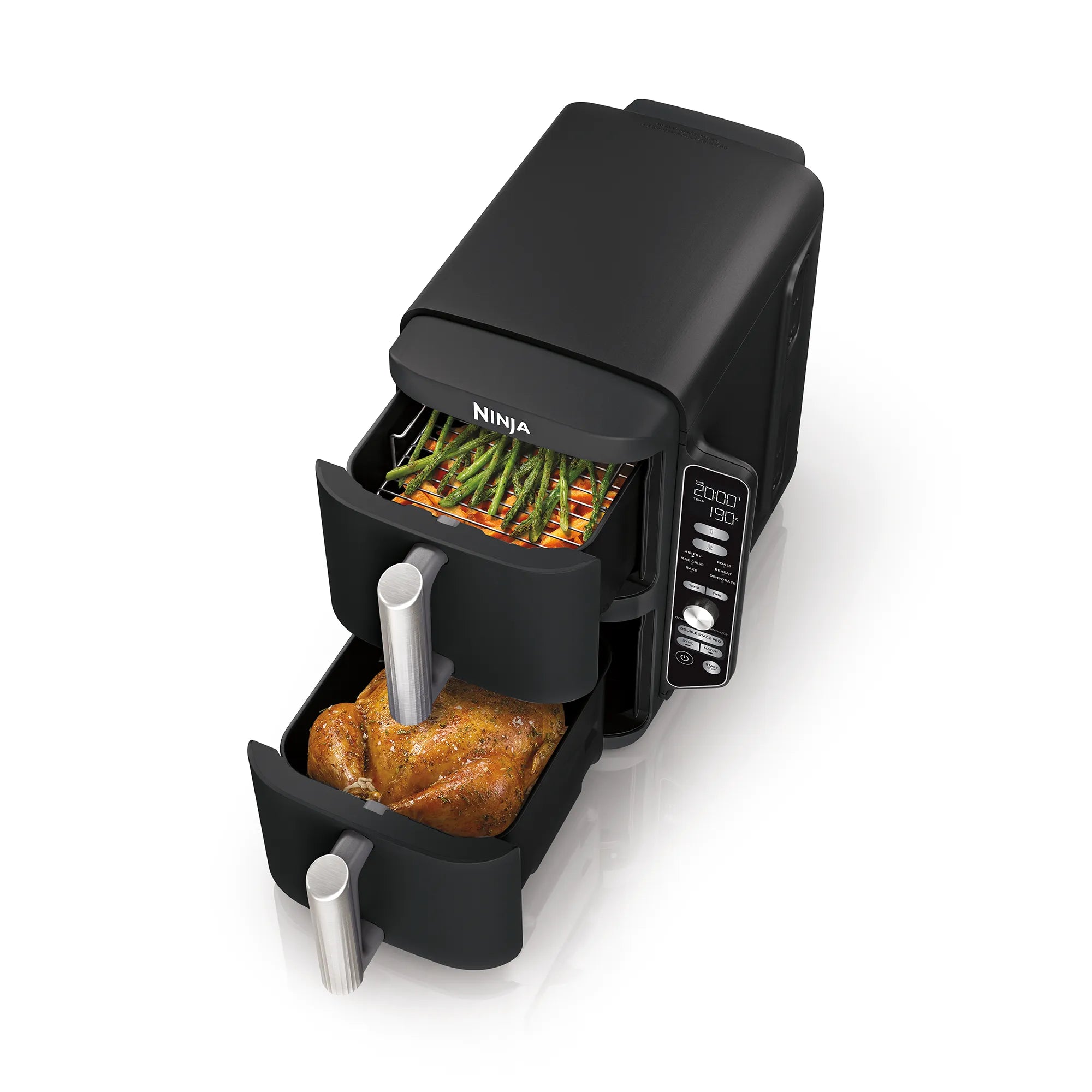 2026 2025 Friteuse à Air Ninja DoubleStack XXXL 9,5 L à 2 Tiroirs