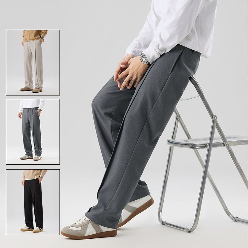 Pantalon polyvalent coupe ample droit décontracté fluide pour homme