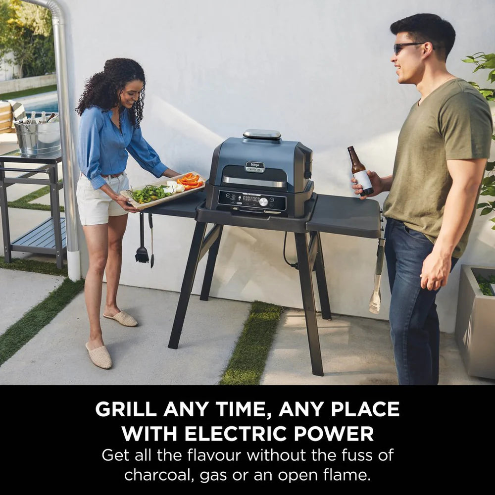 2026 2025 Ninja Woodfire Pro Connect XL Barbecue et Fumoir Électrique avec Support et Housse