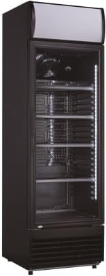 2026 METRO Professional Réfrigérateur à Boissons GSC2360B, Acier/Verre, 62 x 63.6 x 175.3 cm, 347 L, avec Serrure, Noir