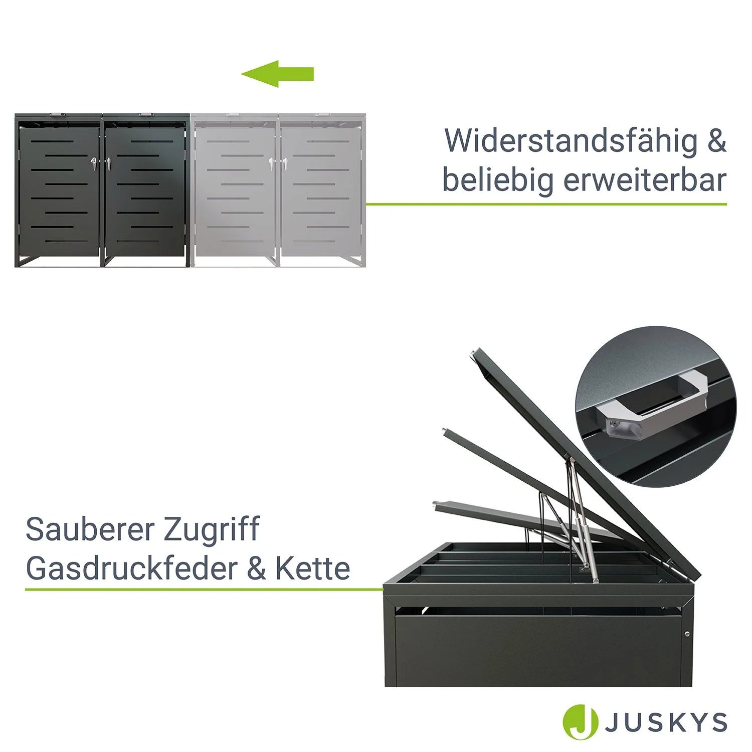 2026 Metall Mülltonnenbox Arel