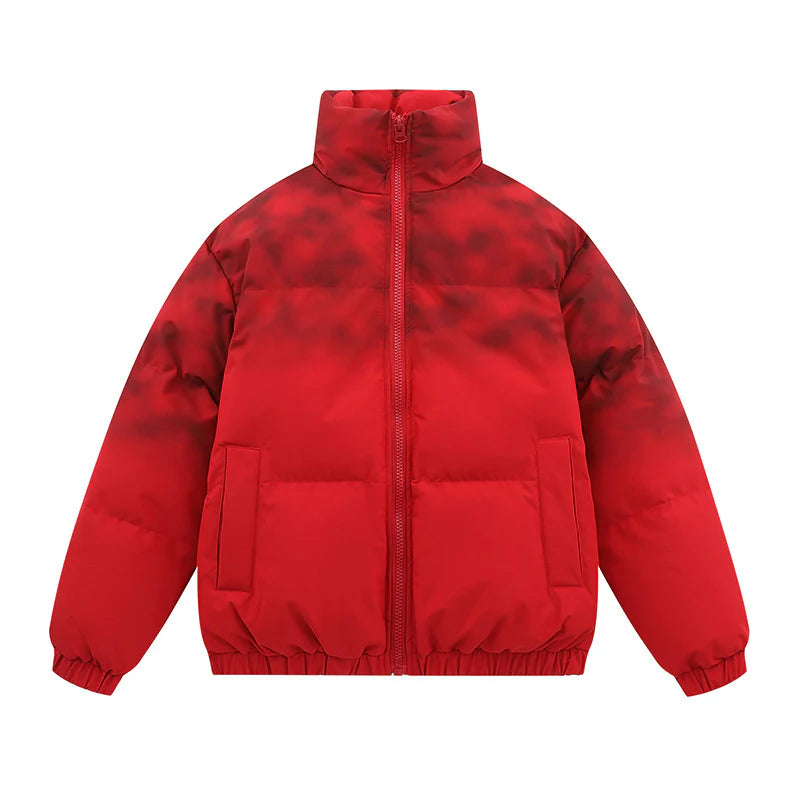 2026 Men's Casual Gradient Thick Puffer Jacket Winter Streetwear