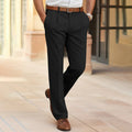 2026 Men's Casual British Style Straight Mid Waist Office Trousers Business