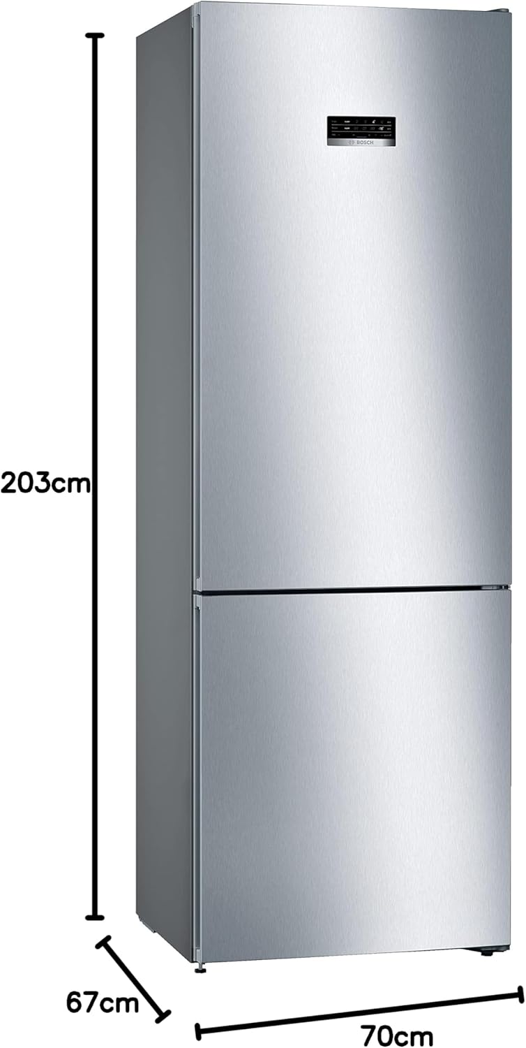 2026 2025 Bosch KGN49XLEA Série 4 – Réfrigérateur Combiné XXL, MultiAirflow, Tiroir VitaFresh, Édition Limitée Inox