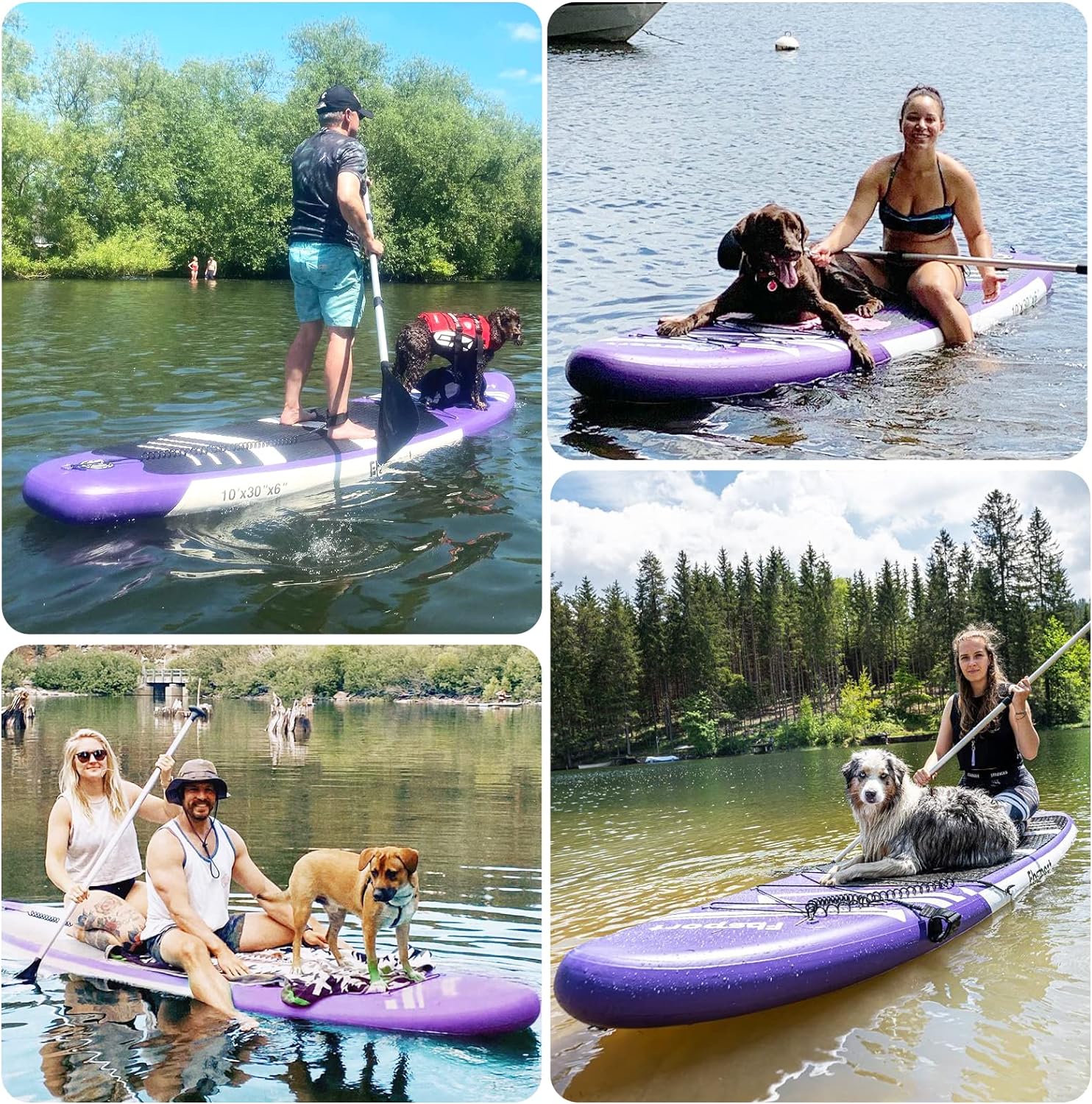 2026 Premium-Stand-Up-Paddle-Board, Yoga-Board mit strapazierfähigem SUP-Zubehör und Tragetasche | Breiter Stand, Surf-Kontrolle, rutschfestes Deck, Leine, Paddel und Pumpe für Jugendliche und Erwachsene