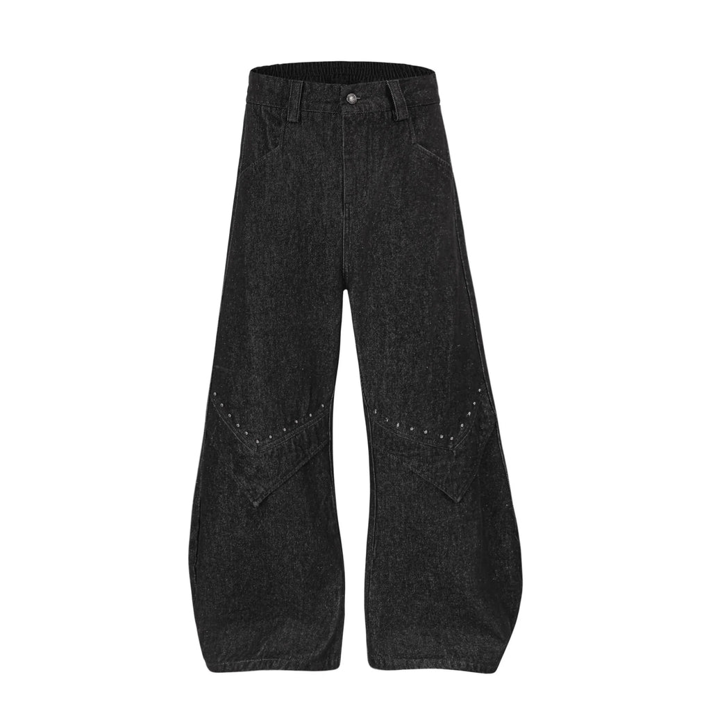 2026 Men's American High Street Clean fit Design Rivet Loose Fit Jeans