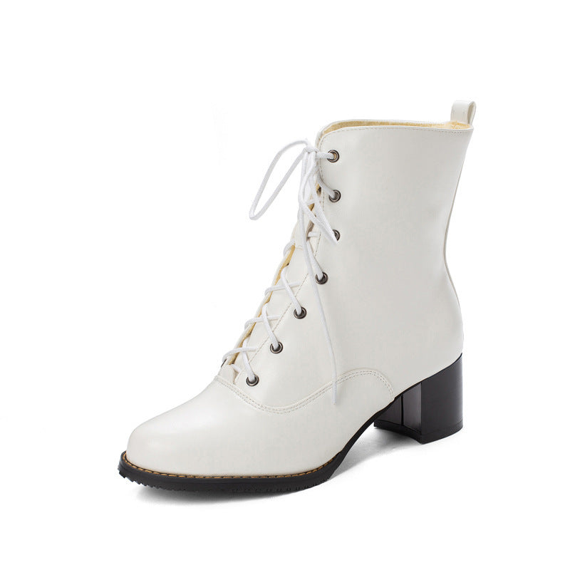 Bottines élégant talon épais bas martin all seasons pour femme
