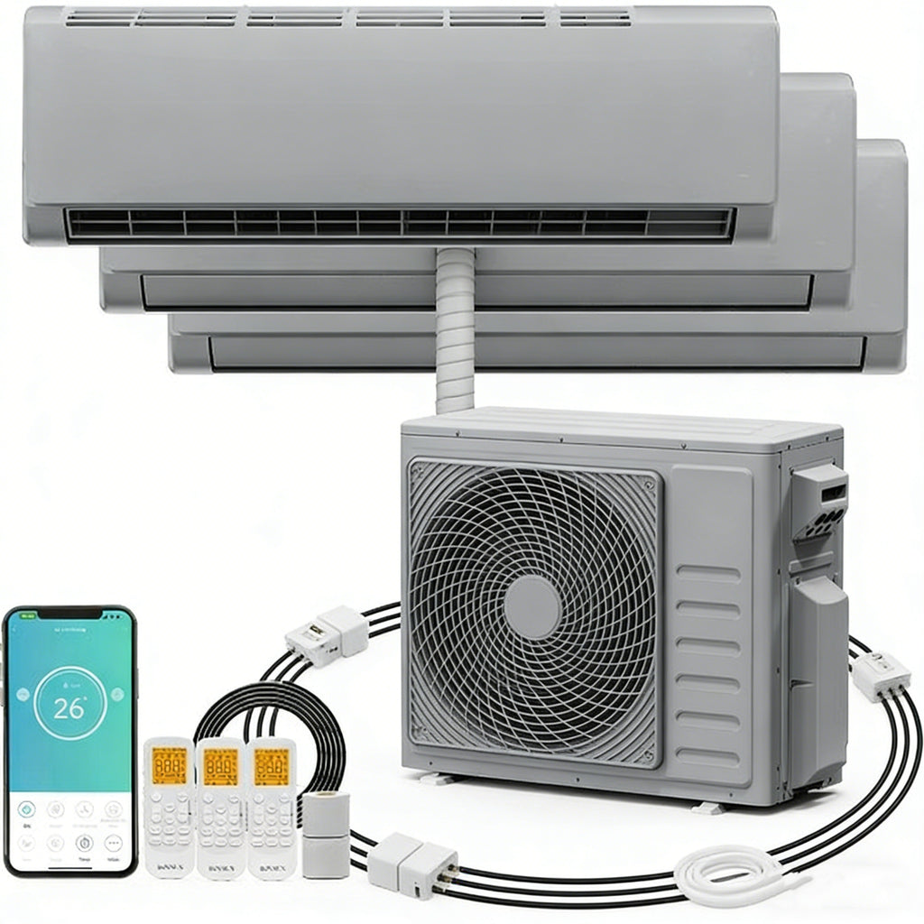 2026 12,000 BTU 21 SEER2 230V Mini Split Air Conditioner with Heat Pump Ductless Inverter & Install Kit