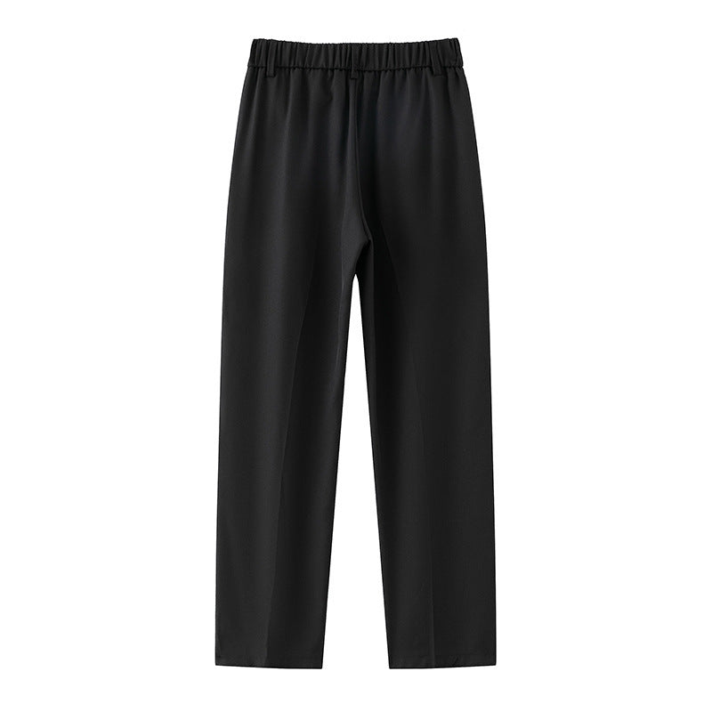 Pantalon polyvalent ample droit décontracté confort pour femme