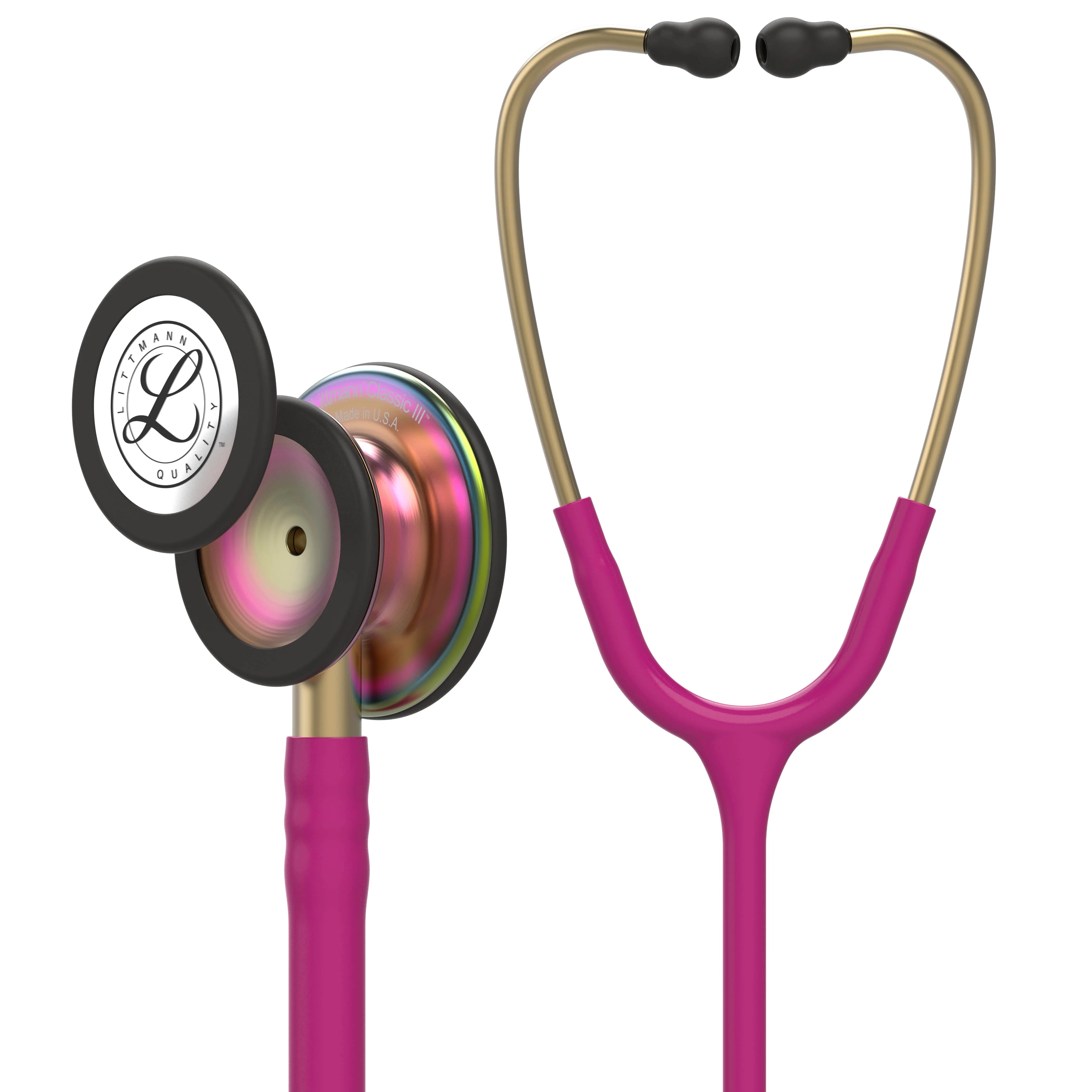 2026 2025 Stéthoscope Littmann Classic III Surveillance : Raspberry Rainbow 5806