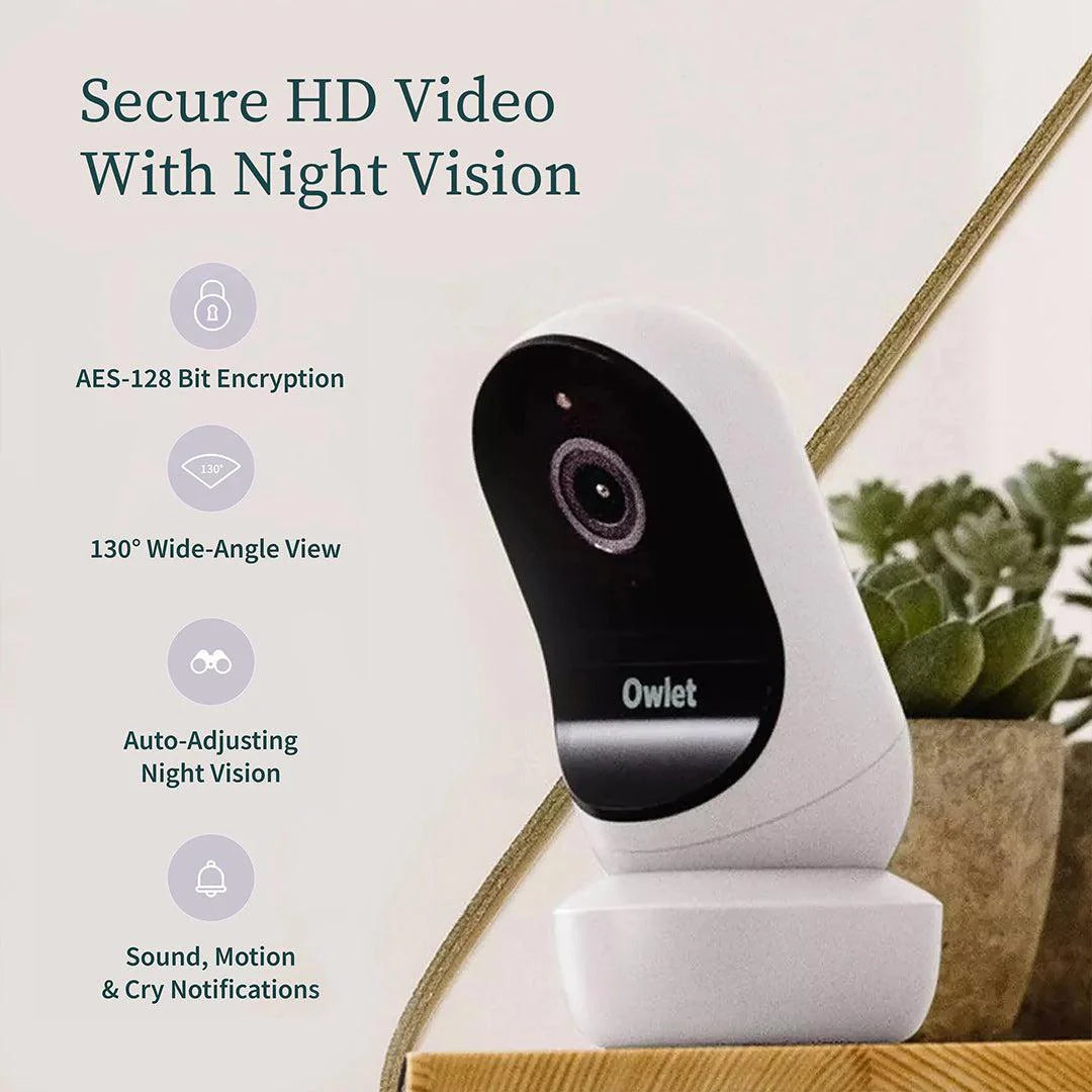 2026 2025 Owlet Dream Duo – Moniteur de Sommeil et Veille Bébé Intelligent – Blanc & Menthe