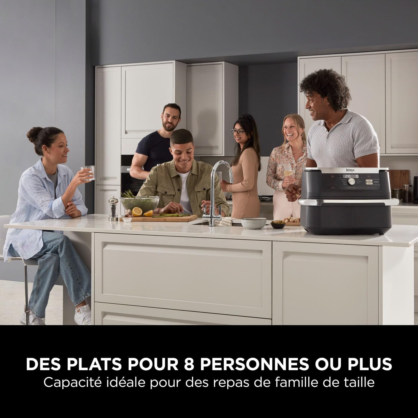 2026 2025 NINJA Foodi AF500EU – Friteuse à Air Chaud FlexDrawer 10,4 L, Double Zone avec Séparateur Amovible, 7 Fonctions de Cuisson – Édition Limitée Haute Performance