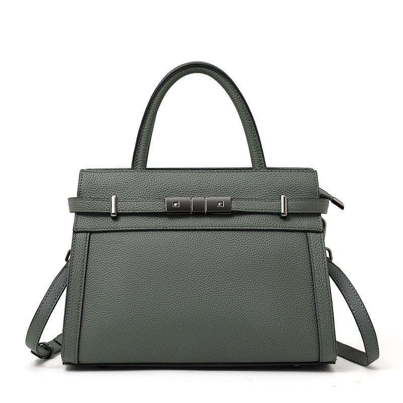 Sac à main en cuir véritable luxe format rabat pour femme