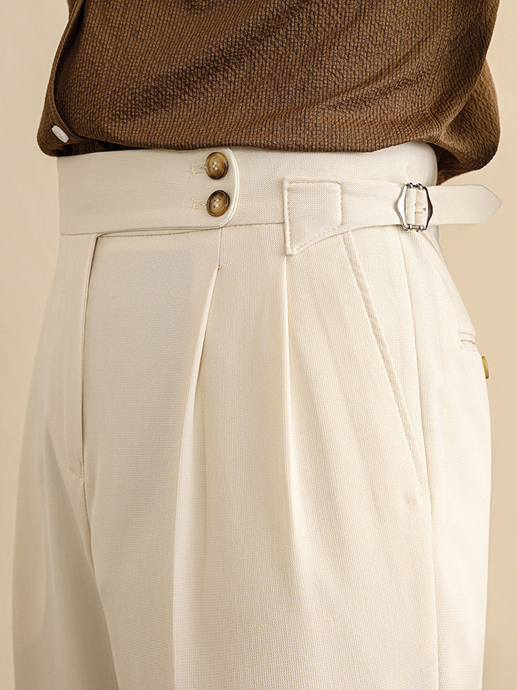 Pantalon taille haute droit classique style classique chic élégance pour homme