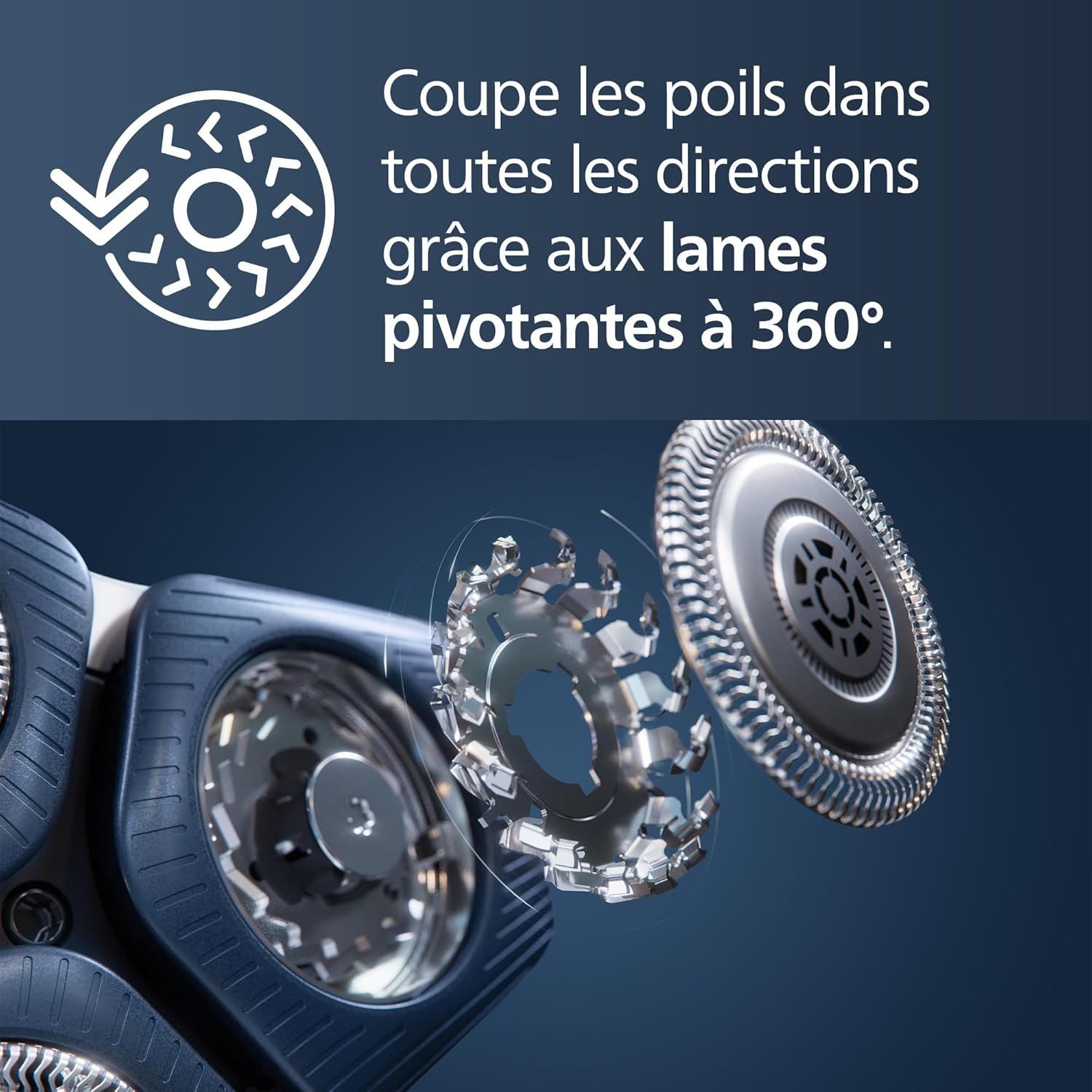 2026 2025 Rasoir Électrique pour Hommes Philips Wet & Dry Series 7000 avec Tondeuse Rétractable, Support de Charge, Étui de Voyage et Cartouche Quick Clean (Modèle S7886/55)