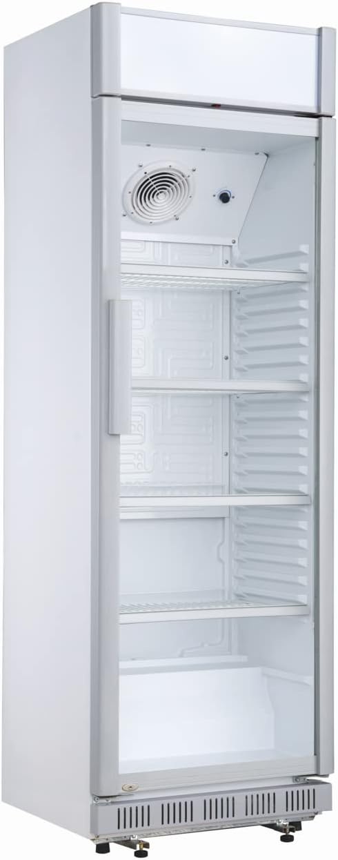 2026 METRO Professional Réfrigérateur à Boissons GSC2360B, Acier/Verre, 62 x 63.6 x 175.3 cm, 347 L, avec Serrure, Noir