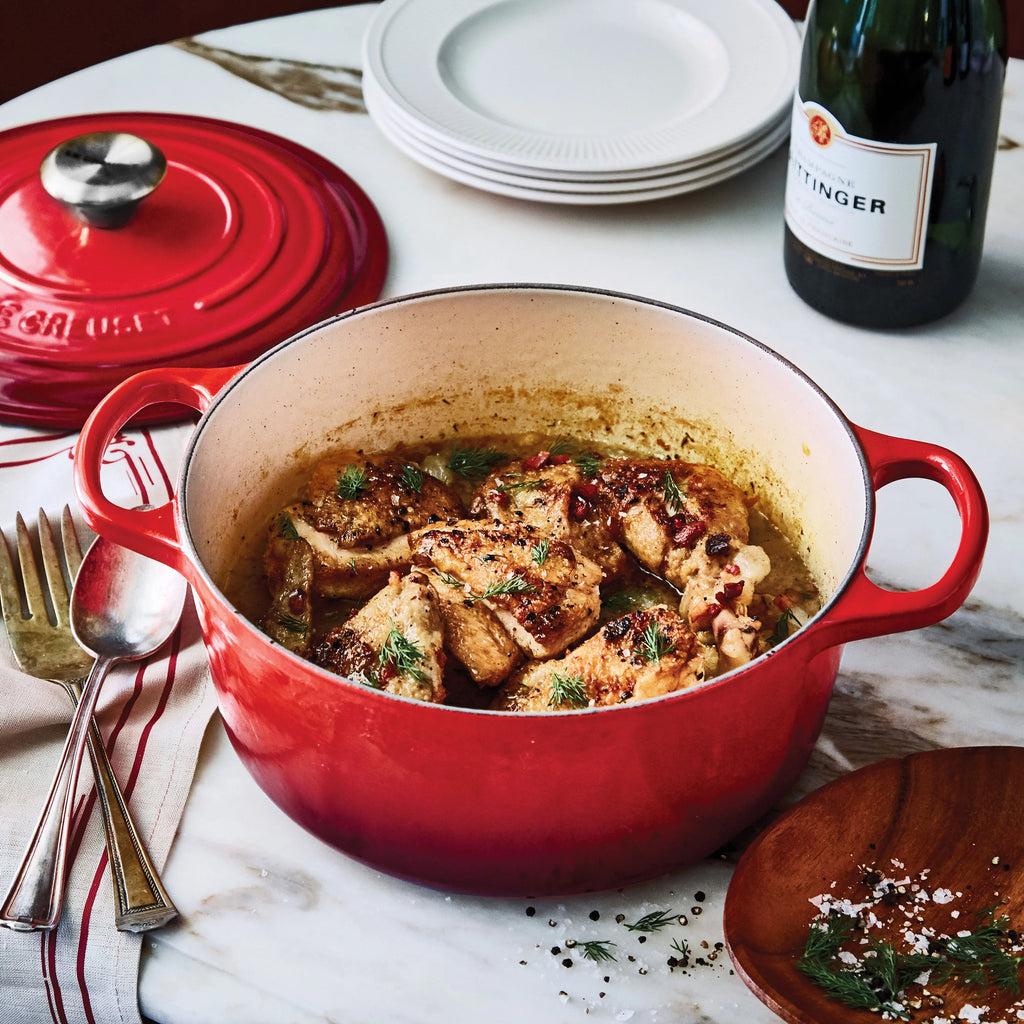 2026 2025 Le Creuset Signature Cocotte en Fonte Émaillée 2 Quart – Couleur Cerise