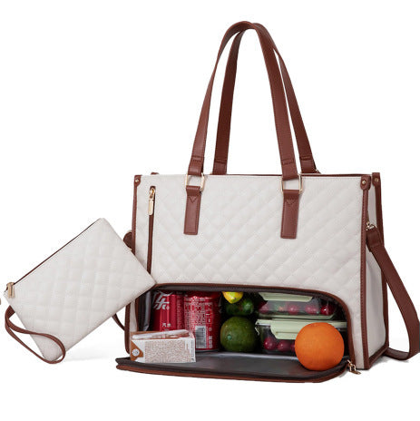 Women's Thermal Insulated Lunch Bag Stylish Spacious Everyday Carry Use - LAKD London