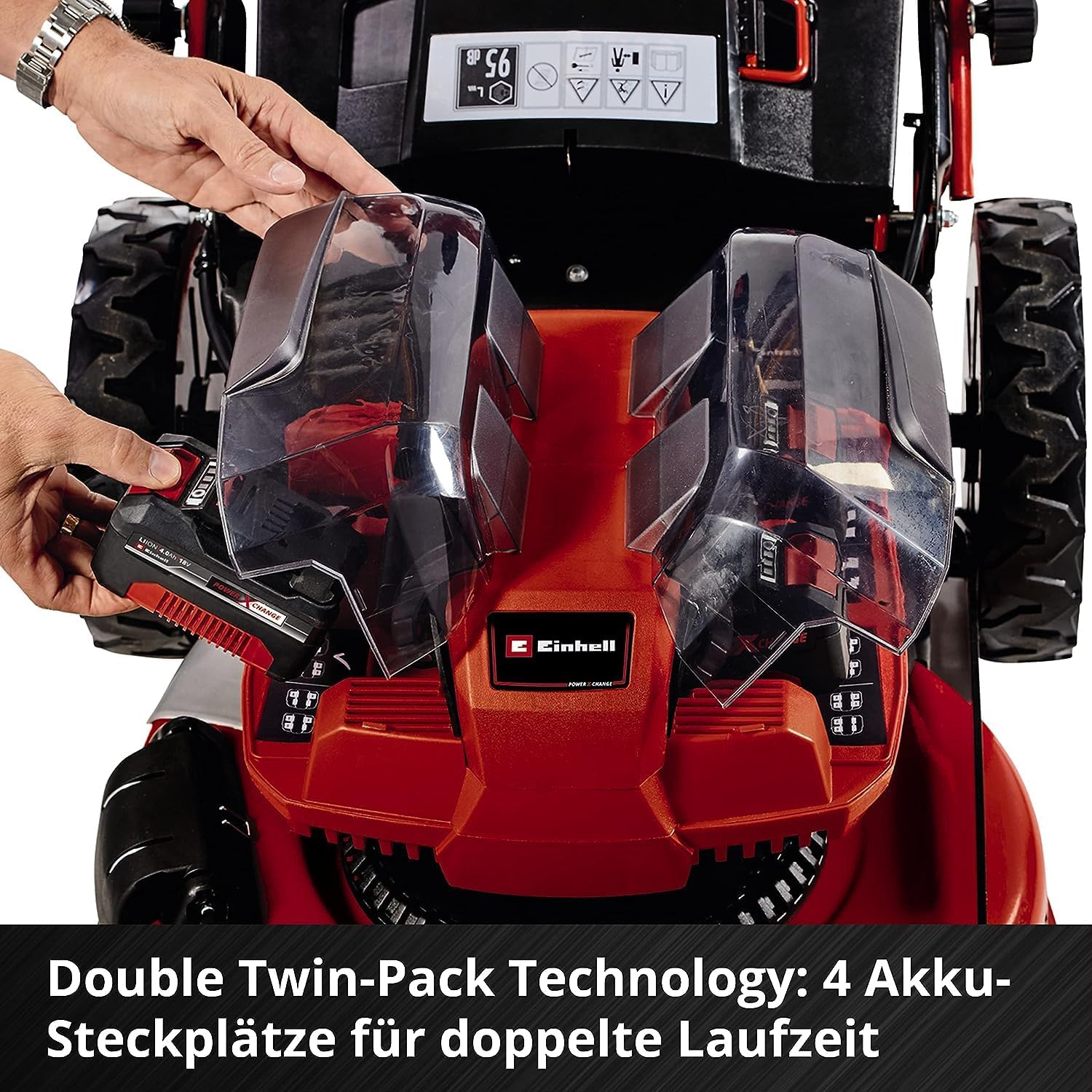 2026 2025 Einhell Professional GP-CM 36/47 S HW – Tondeuse Gazon Sans Fil 36V, Autotractée, Moteur Sans Charbon, Édition Limitée avec 4 Batteries 4,0Ah