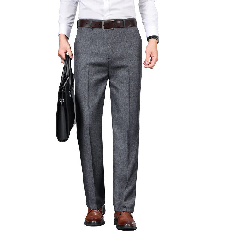 2026 Men's Business Straight Cut Winter Dress Trousers Comfortable Casual Style