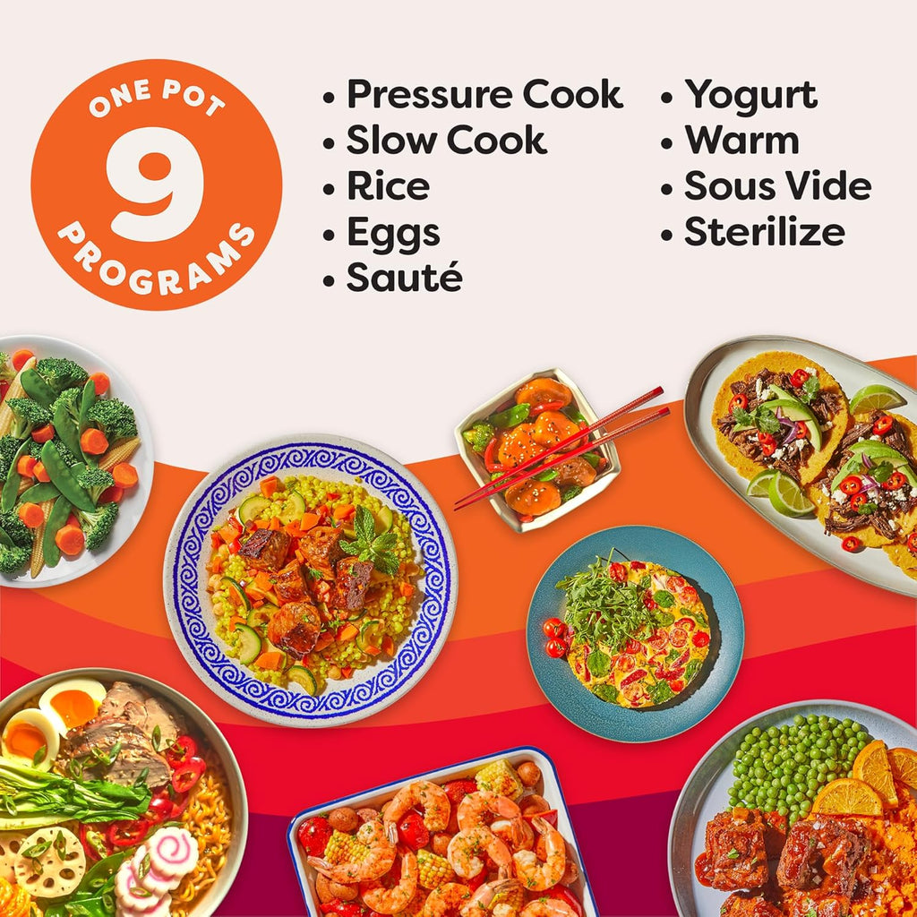 2026 2025 Instant Pot Duo Plus 9-en-1 Multicuiseur, Autocuiseur, Slow Cooker, Cuiseur de Riz, Vapeur, Sauté, Yaourtière, Maintien au Chaud et Stérilisateur, Application Incluse avec Plus de 800 Recettes, Acier Inoxydable, 6 Quarts