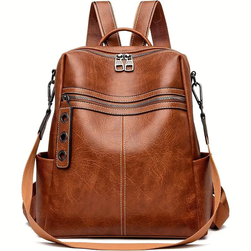 Women's Faux Leather Convertible Shoulder Handbag Versatile Everyday Purse Stylish - LAKD London