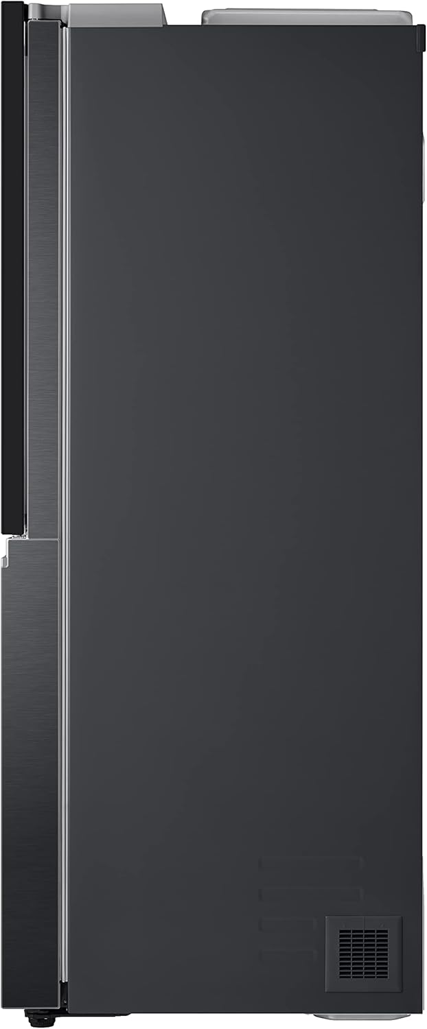 2026 LG GSXV91MCAF Réfrigérateur combiné - Side by Side, 635L, InstaView, Total No-Frost, Compartiment congélation, Distributeur d'eau et glace UVnano, Compresseur Inverter Linear, Wi-Fi, Noir, Classe F