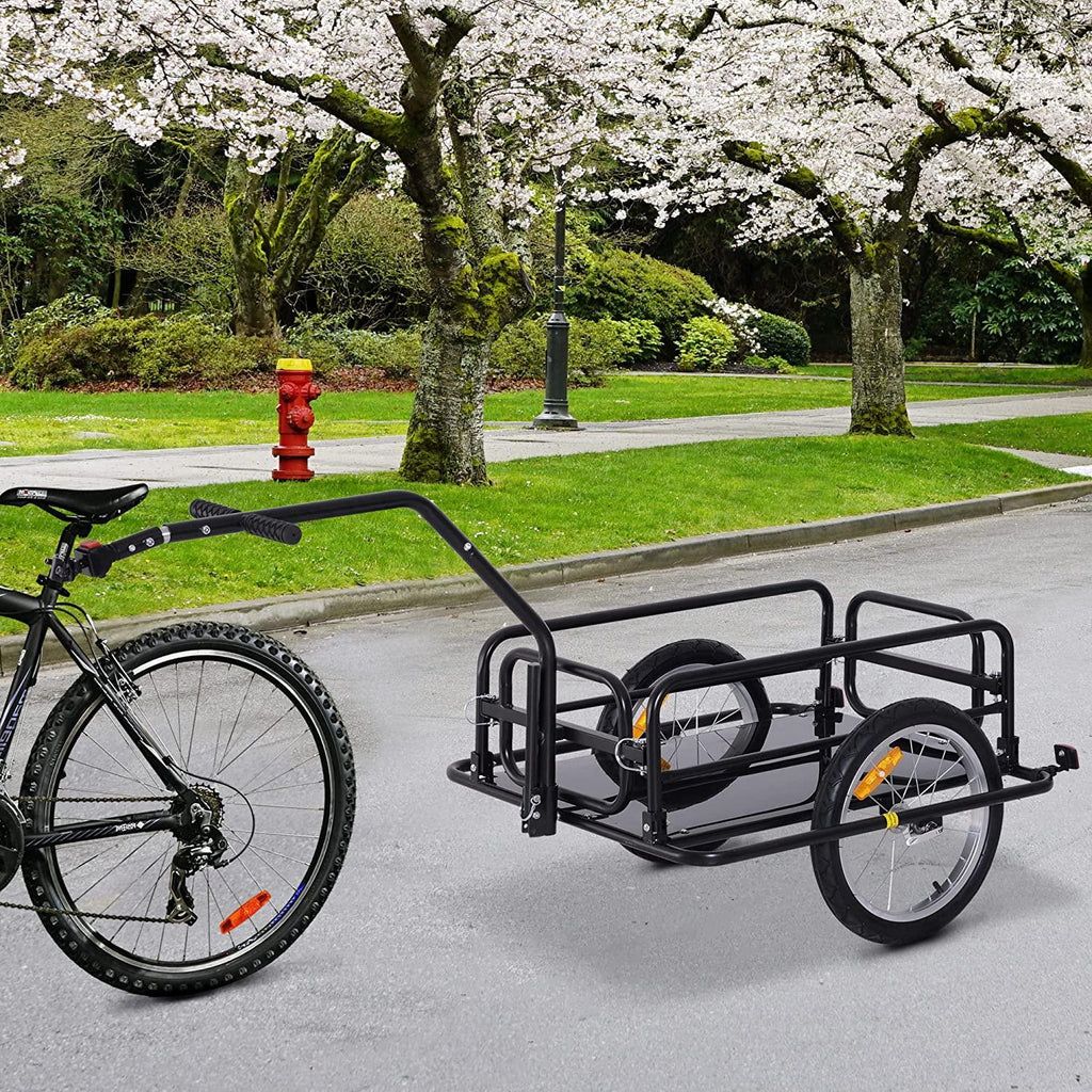 2026 Aosom Faltbarer Fahrradanhänger mit Anhängerkupplung, 36 kg Tragkraft, 40,6 cm Räder, schwarz