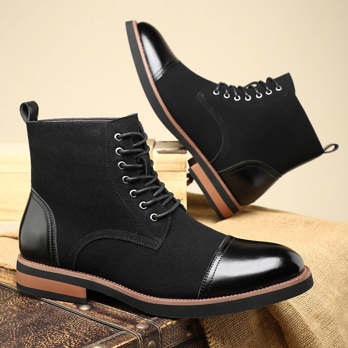 2026 Men's Casual Leather Martin Boots Trendy Stylish All Match Footwear