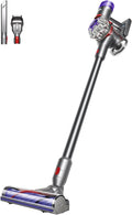 2026 2025 Dyson V8 Advanced™ Aspirateur Balai sans Fil – 130 AW, 40 Min d’autonomie, Brosse Motorbar Auto-démêlante, Accessoires combinés, Station Murale, Argent/Nickel