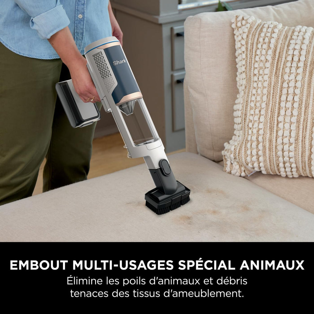 2026 Shark Detect Clean & Empty IW3612AMZEU, Aspirateur sans Fil, Blanc, 240 W, 2 liters
