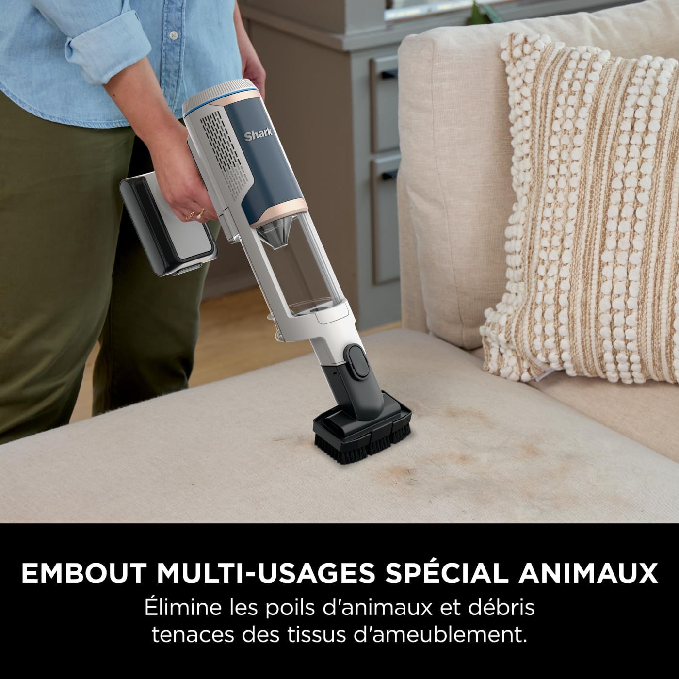 2026 Shark Detect Clean & Empty IW3612AMZEU, Aspirateur sans Fil, Blanc, 240 W, 2 liters