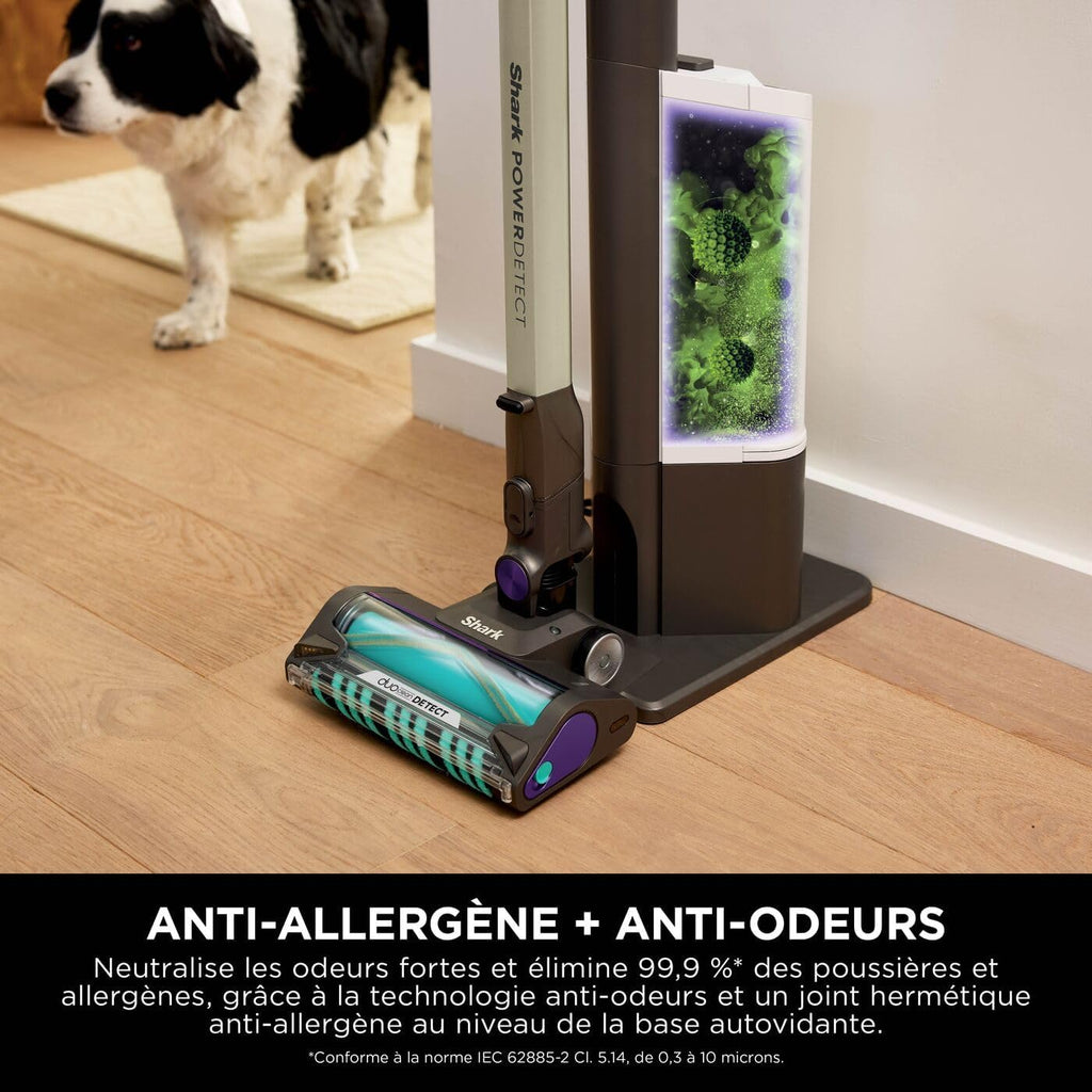 2026 Shark Detect Clean & Empty IW3612AMZEU, Aspirateur sans Fil, Blanc, 240 W, 2 liters