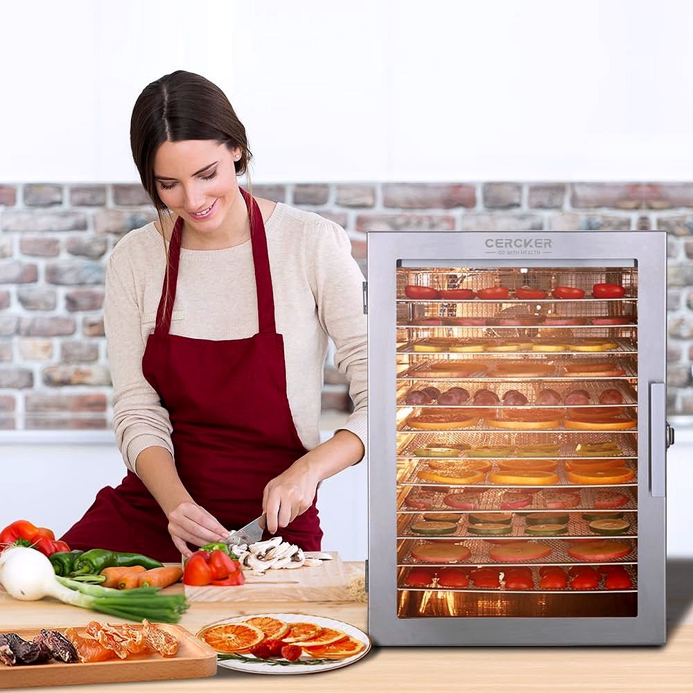 2026 Déshydrateur alimentaire Cercker avec 12 grilles en inox