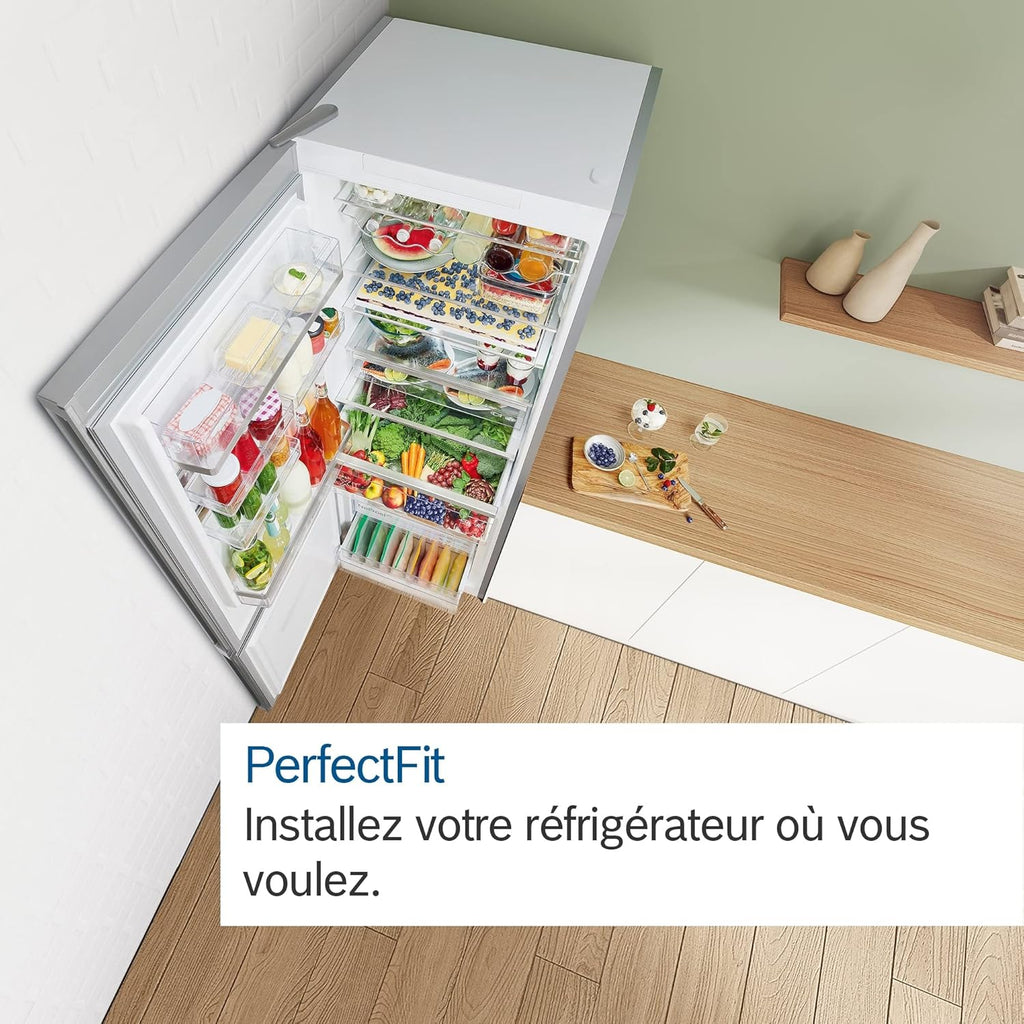 2026 2025 Bosch KGN49XLEA Série 4 – Réfrigérateur Combiné XXL, MultiAirflow, Tiroir VitaFresh, Édition Limitée Inox